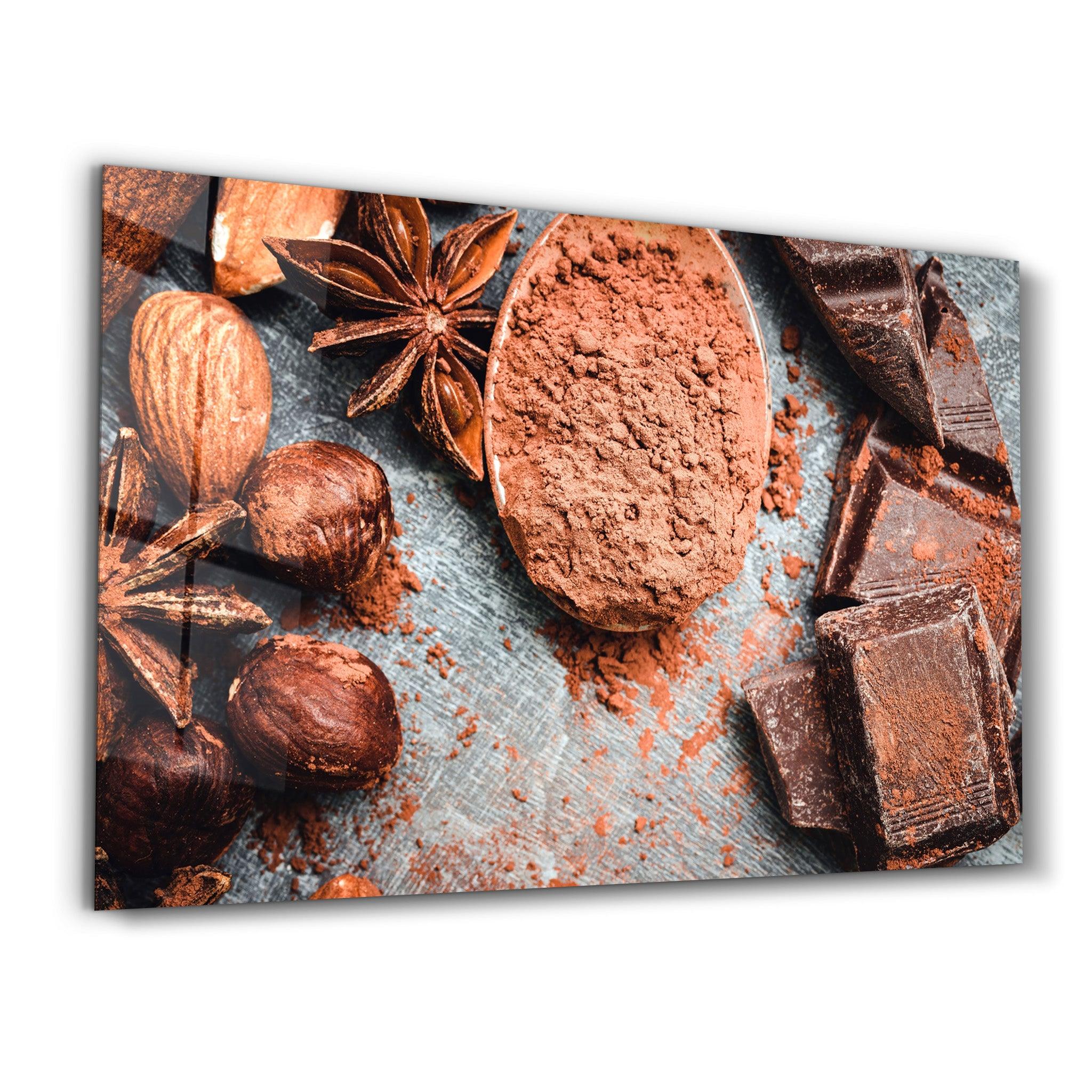 Almond And Chocolate | Glass Wall Art - Artdesigna