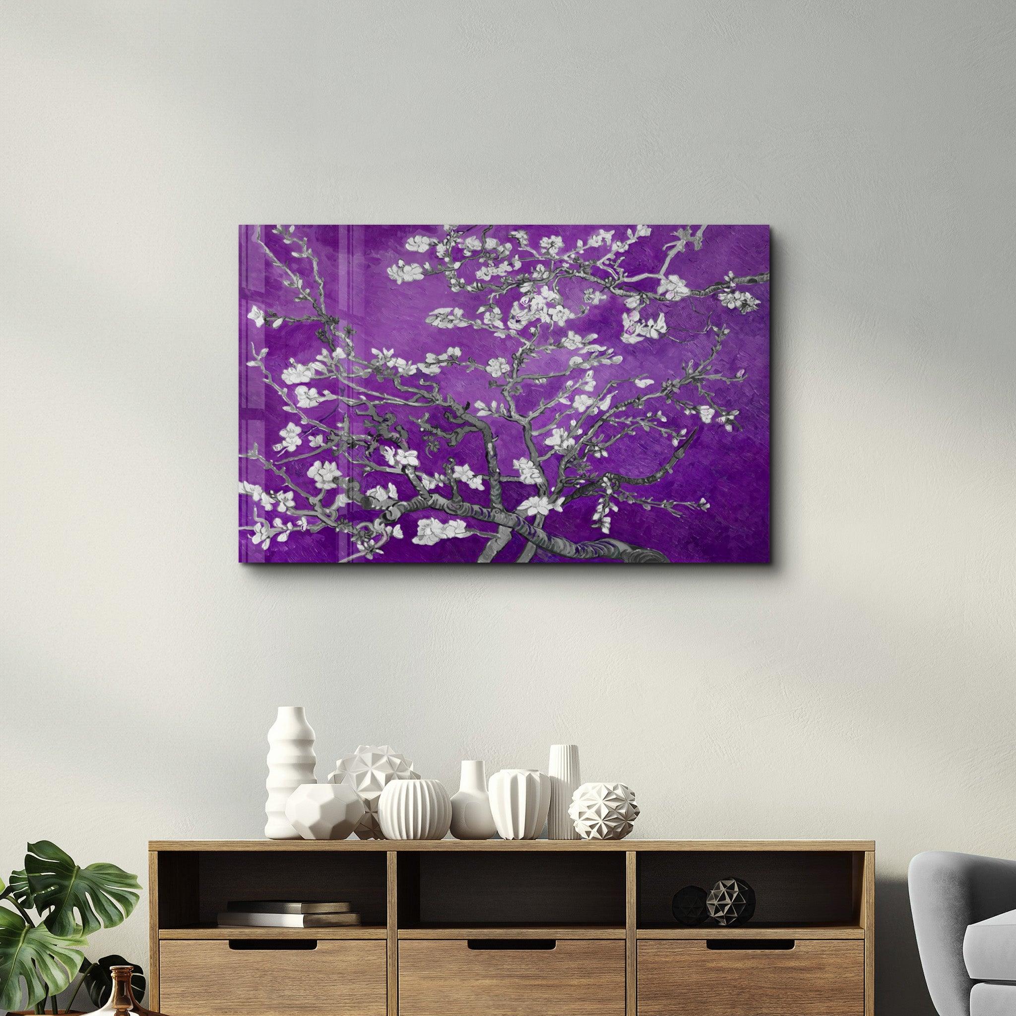 Abstract Flowers V4 | Glass Wall Art - Artdesigna