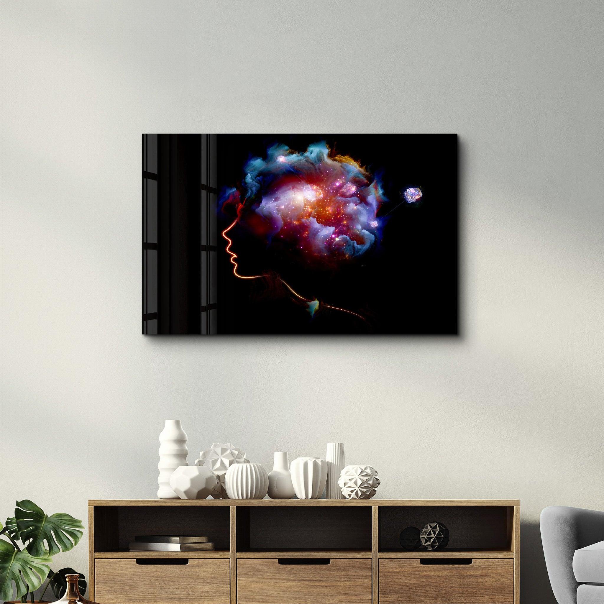 Space in Mind | Glass Wall Art - Artdesigna