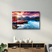 Calm Lake | Glass Wall Art - Artdesigna