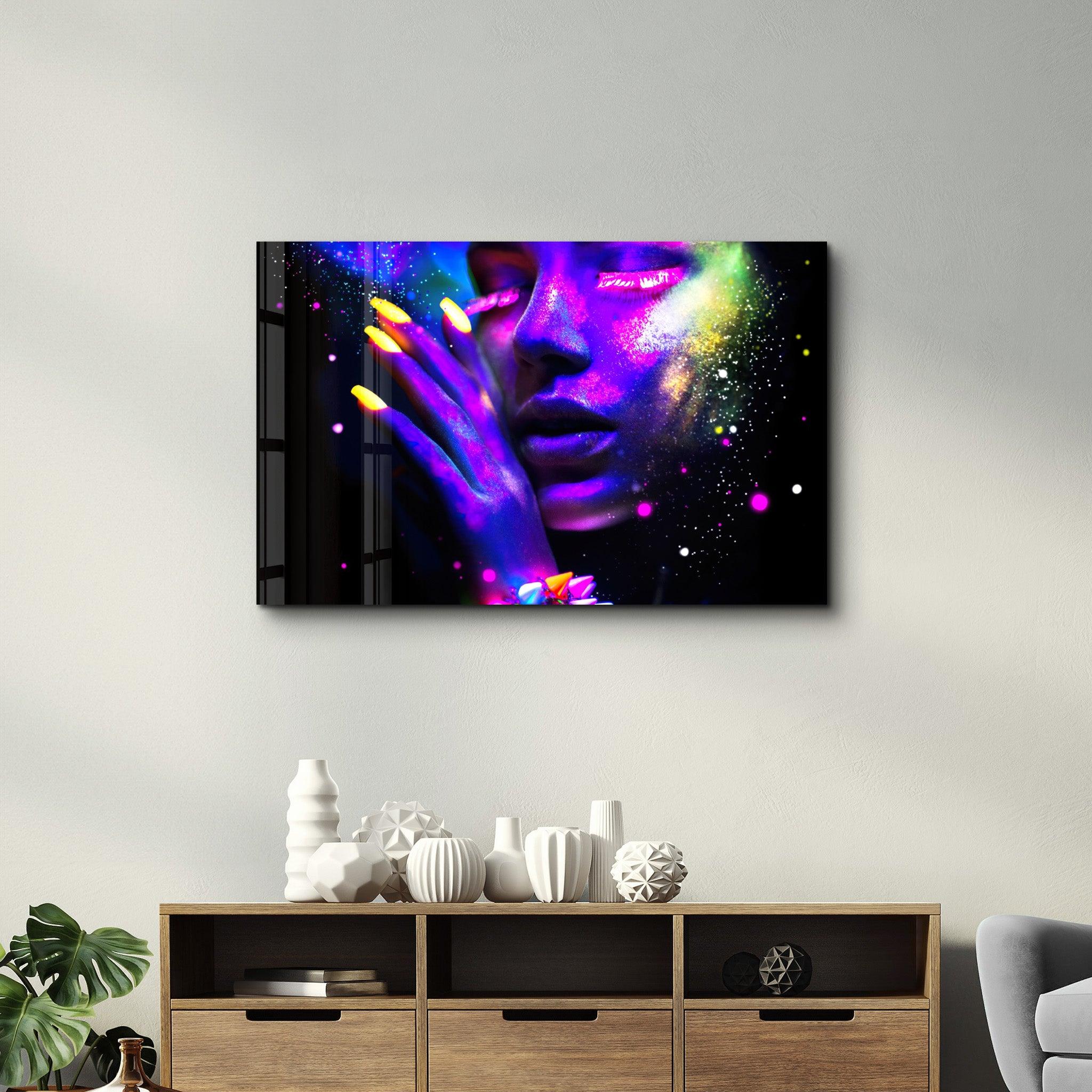 Colorful Midnight | Glass Wall Art - Artdesigna