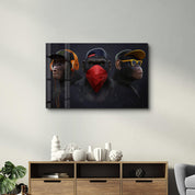 Monkeys Gang | Glass Wall Art - Artdesigna