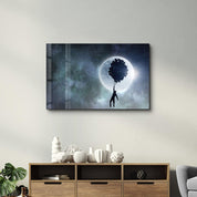 To The Moon | Glass Wall Art - Artdesigna