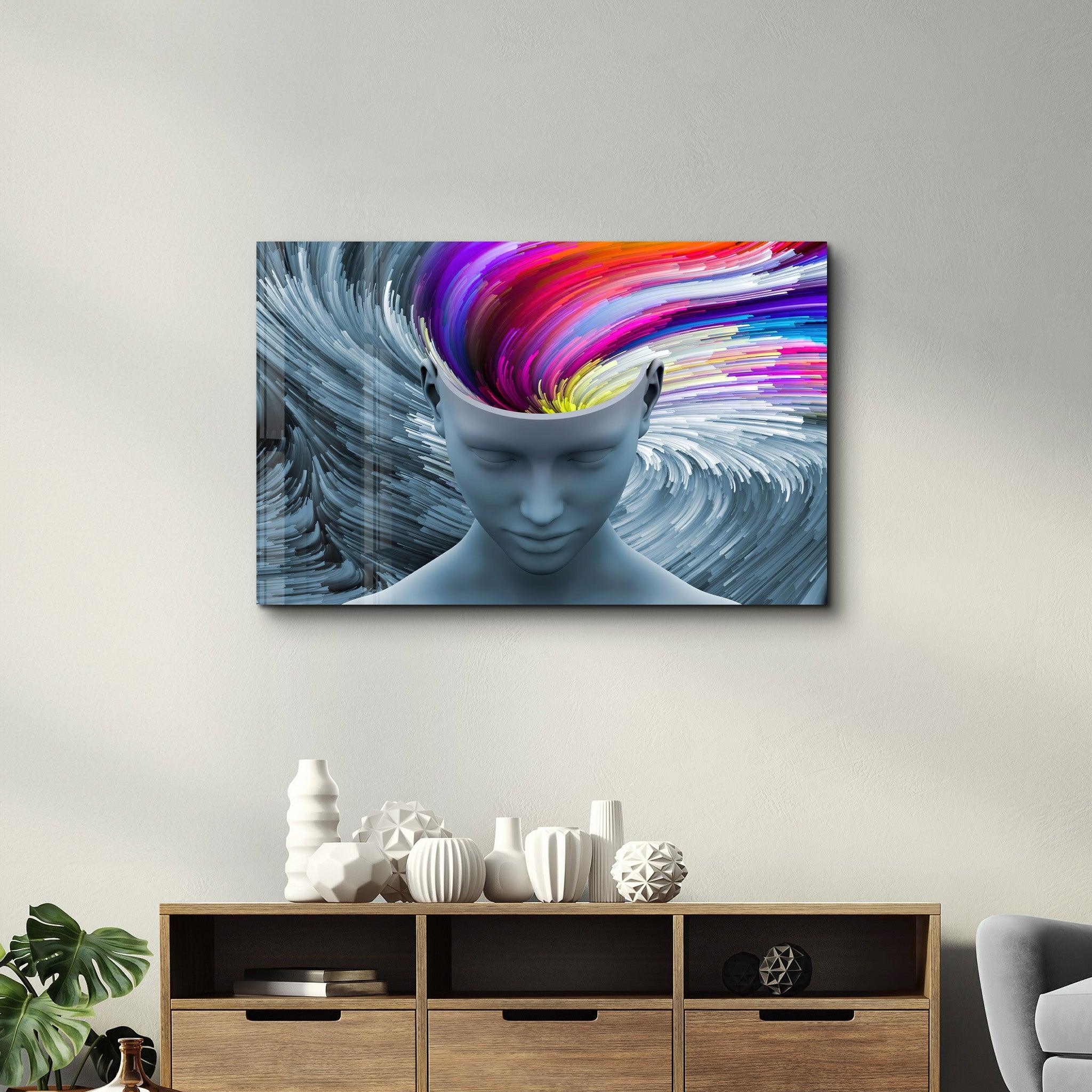 Colorful Thoughts | Glass Wall Art - Artdesigna