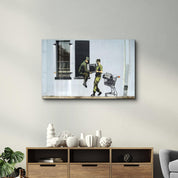 Banksy - Looting Soldiers | Glass Wall Art - Artdesigna