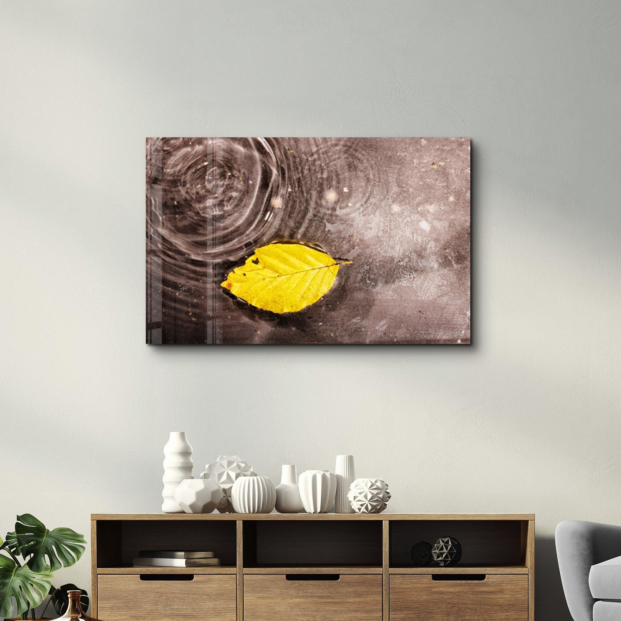 Ripples of Autumn | Glass Wall Art - Artdesigna