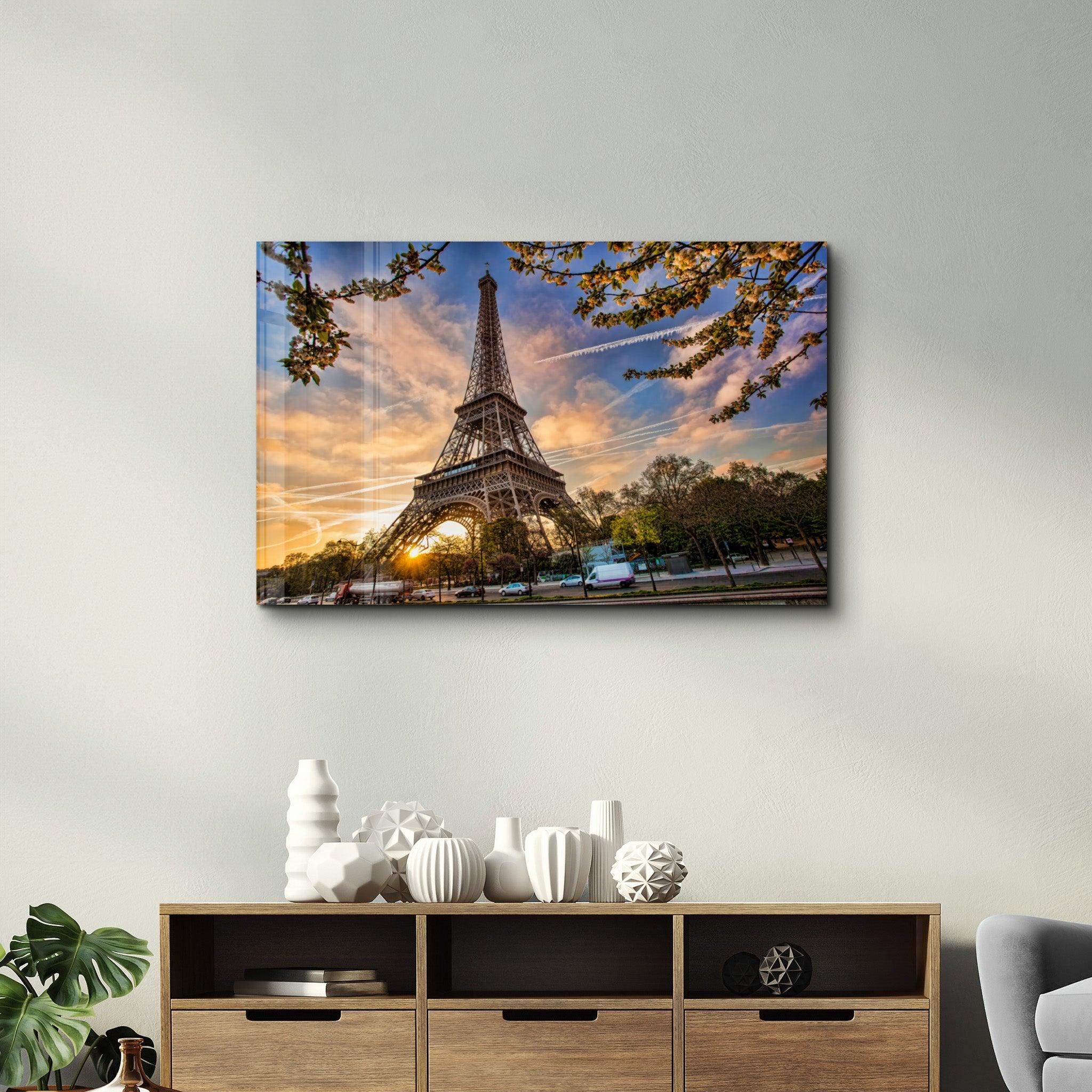 Eiffel Tower | Glass Wall Art - Artdesigna