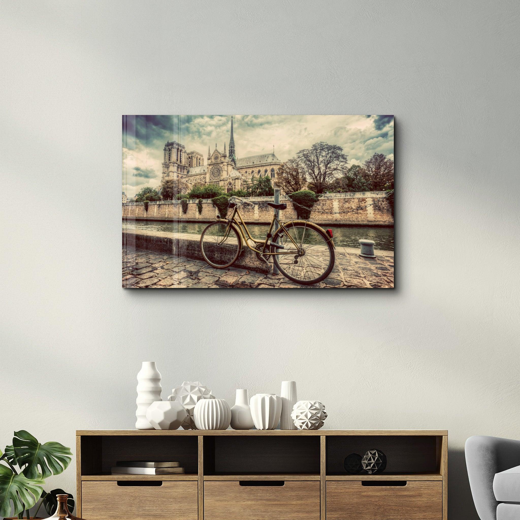 Bicycle | Glass Wall Art - Artdesigna