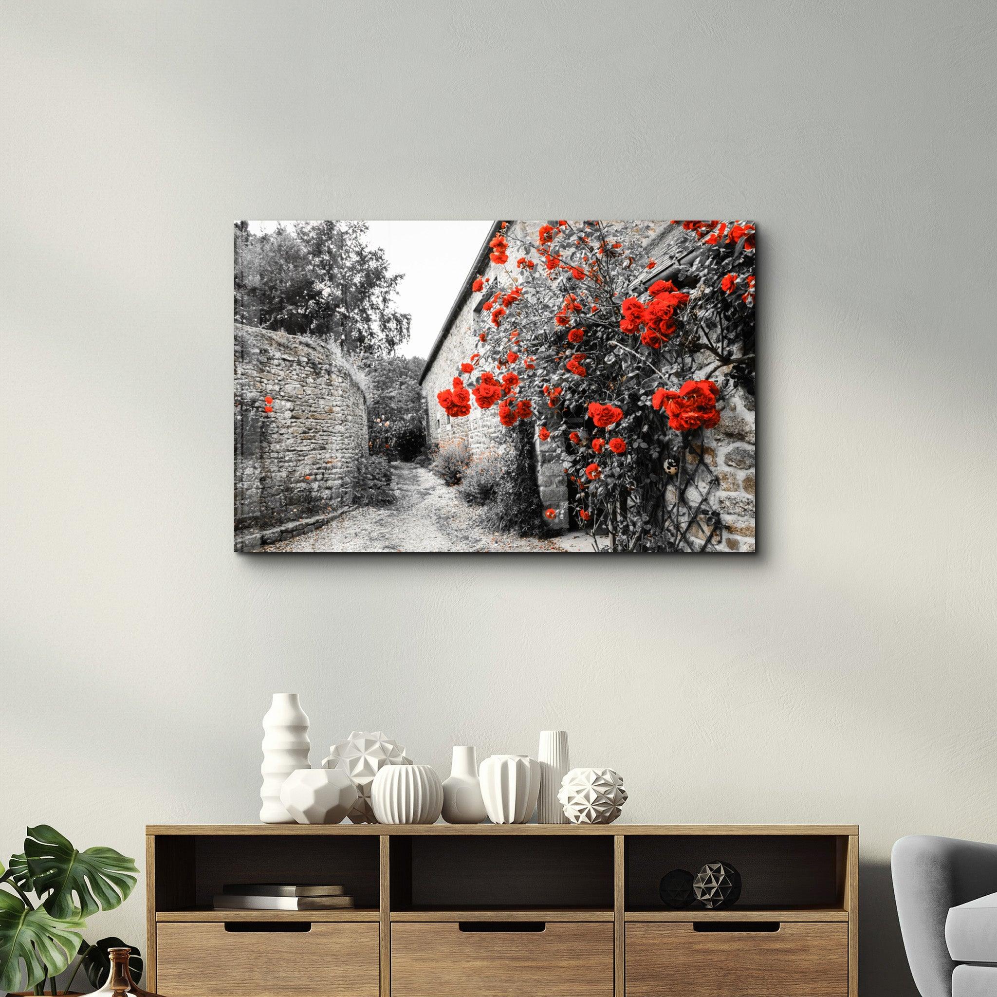 Red Rose 3 | Glass Wall Art - Artdesigna