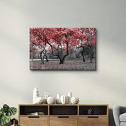 Red Tree 2 | Glass Wall Art - Artdesigna