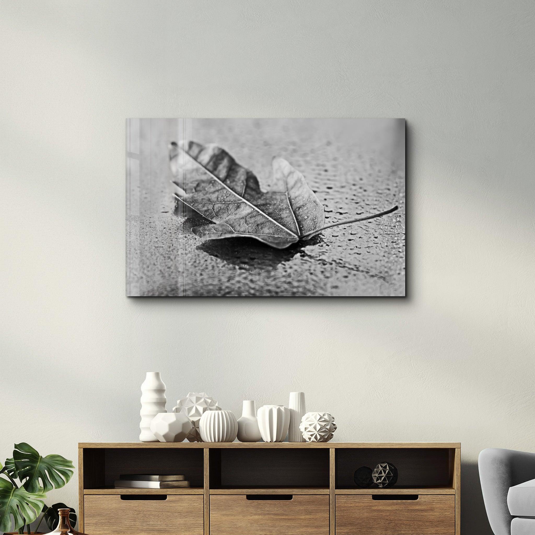 The Leaf 1 | Glass Wall Art - Artdesigna