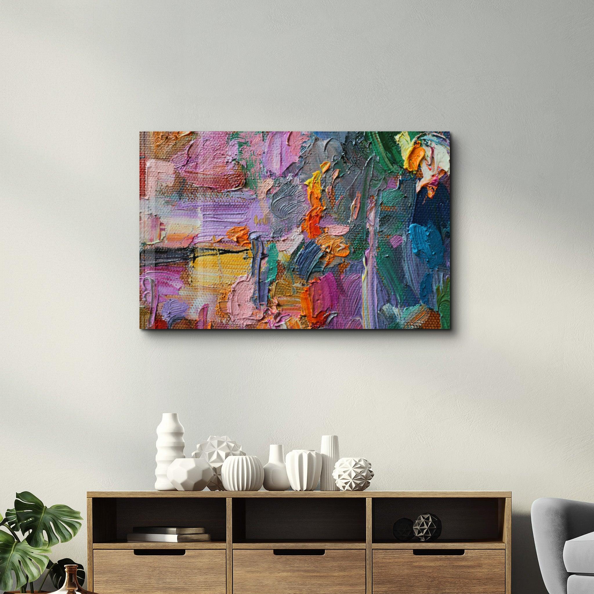 Oil Paint Abstract | Glass Wall Art - Artdesigna