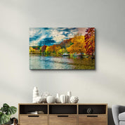 Silence of Autumn | Glass Wall Art - Artdesigna