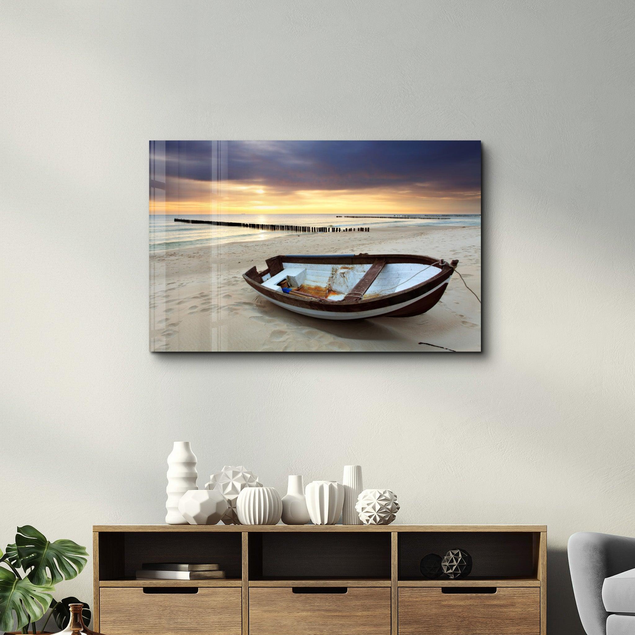 SeaSide | Glass Wall Art - Artdesigna