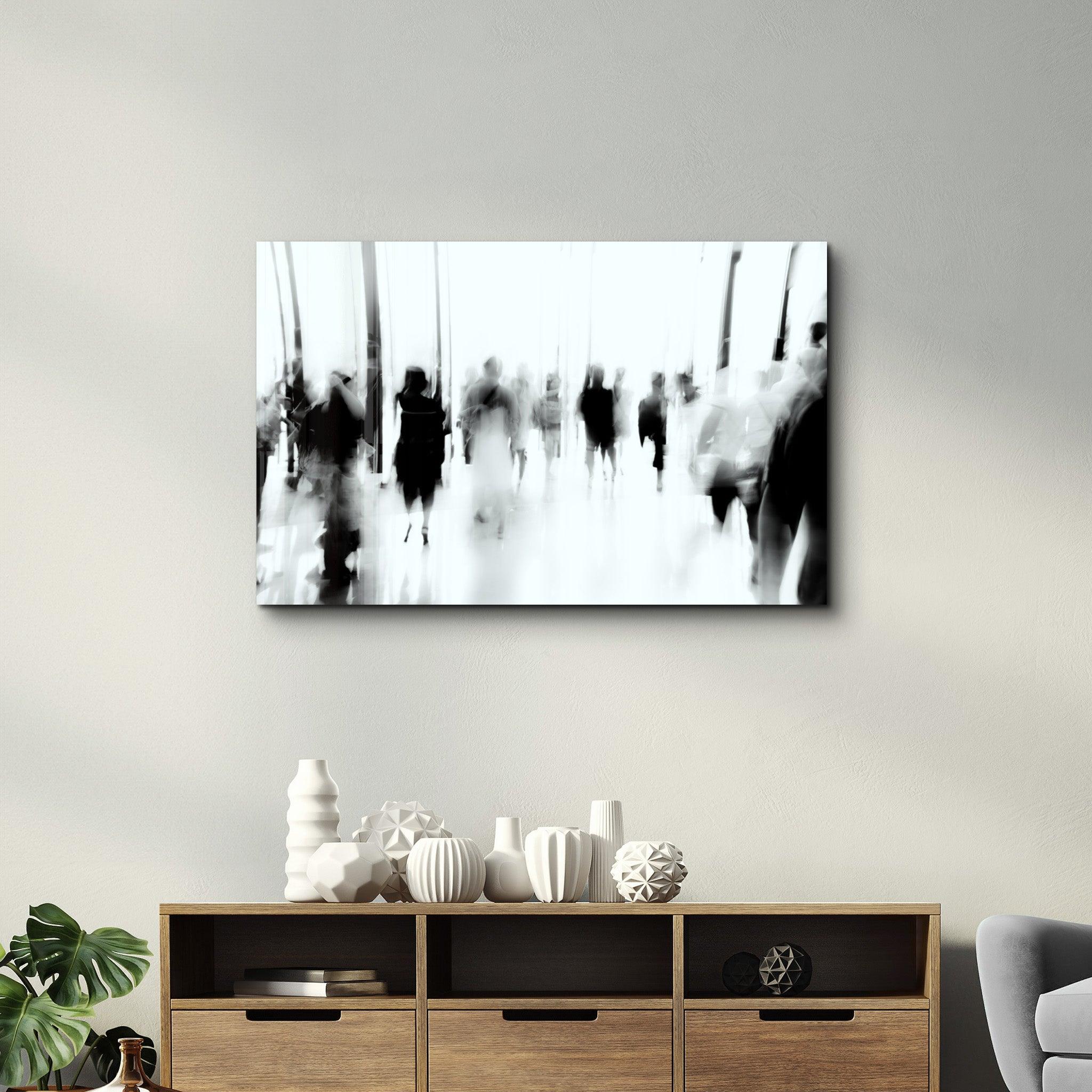 In the Crowd | Glass Wall Art - Artdesigna