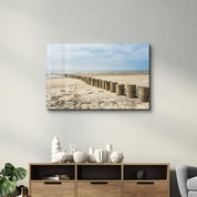 Silent Beach | Glass Wall Art - Artdesigna