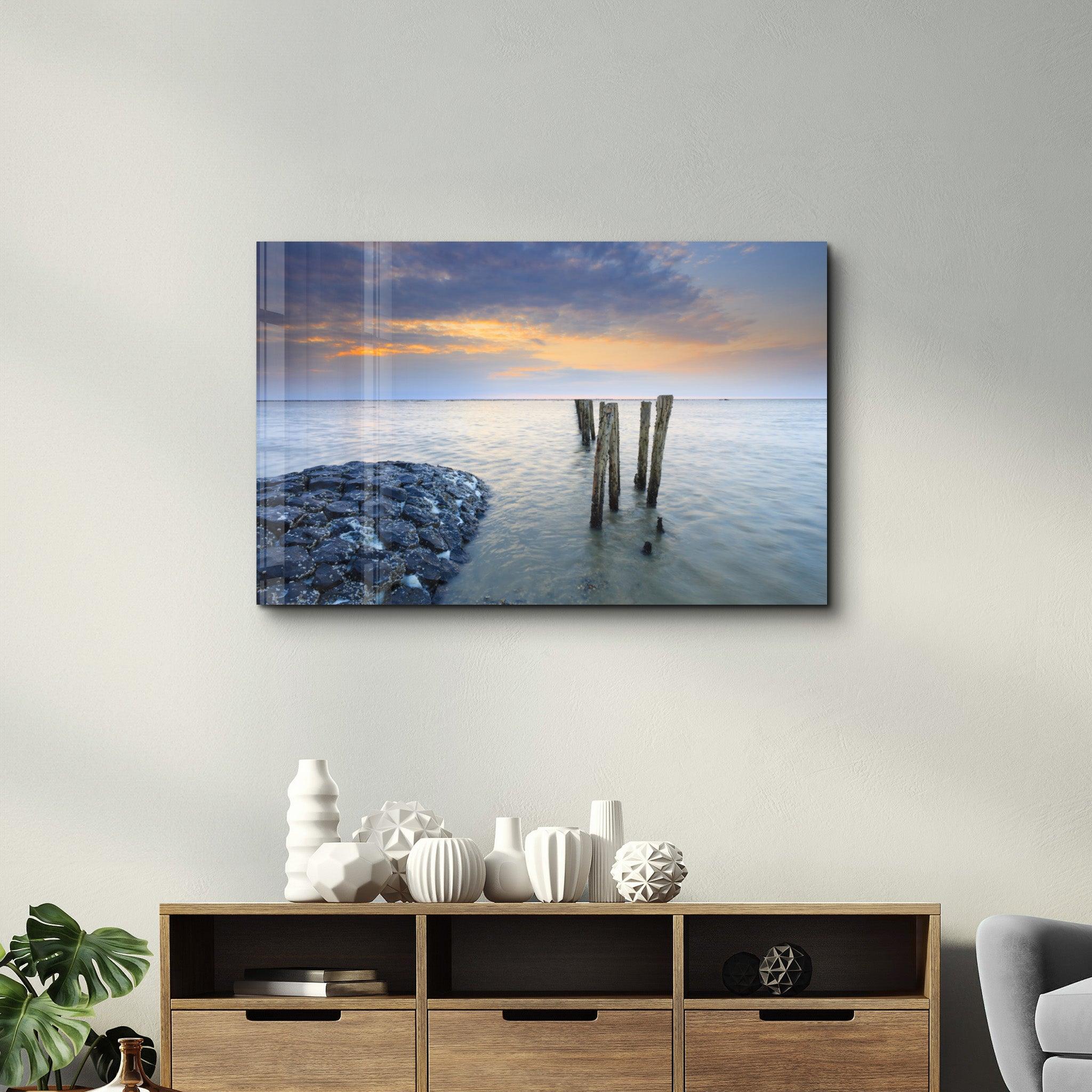 Sunset | Glass Wall Art - Artdesigna