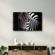 Zebra | Glass Wall Art - Artdesigna