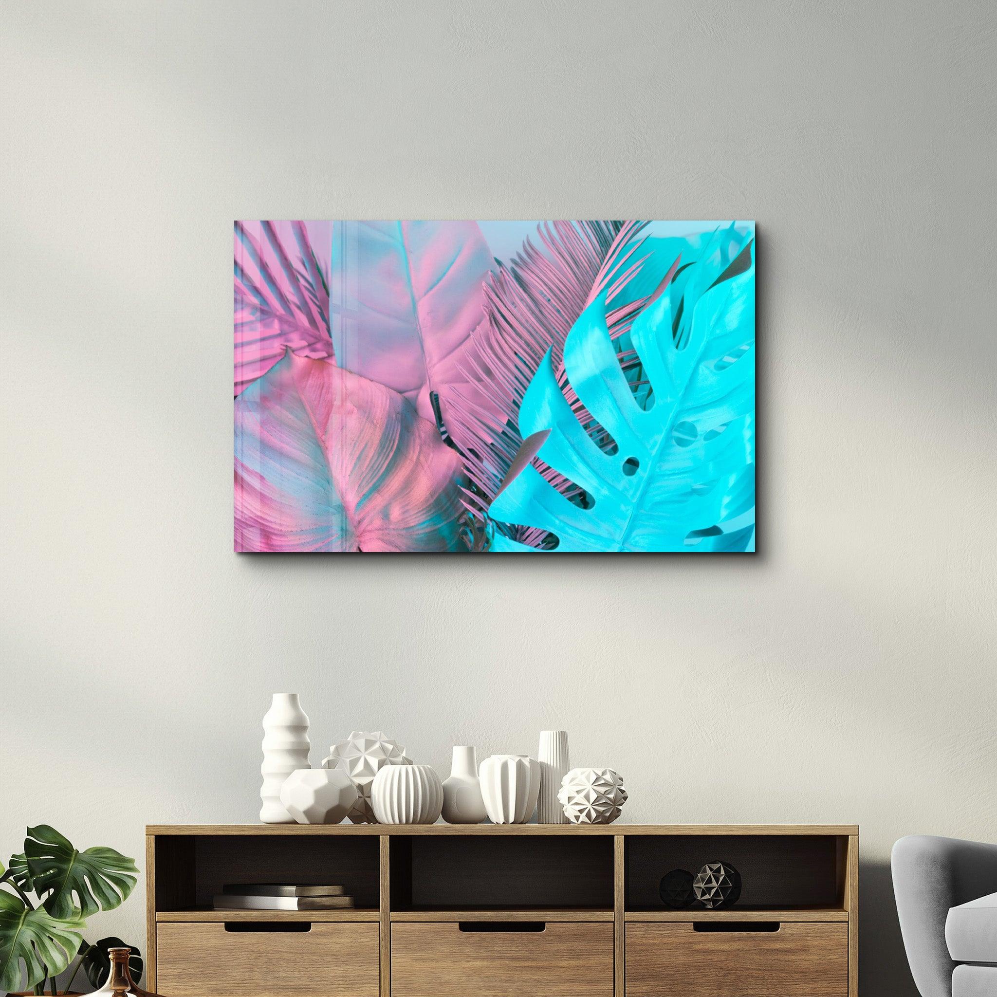 Tropical Leaf | Glass Wall Art - Artdesigna