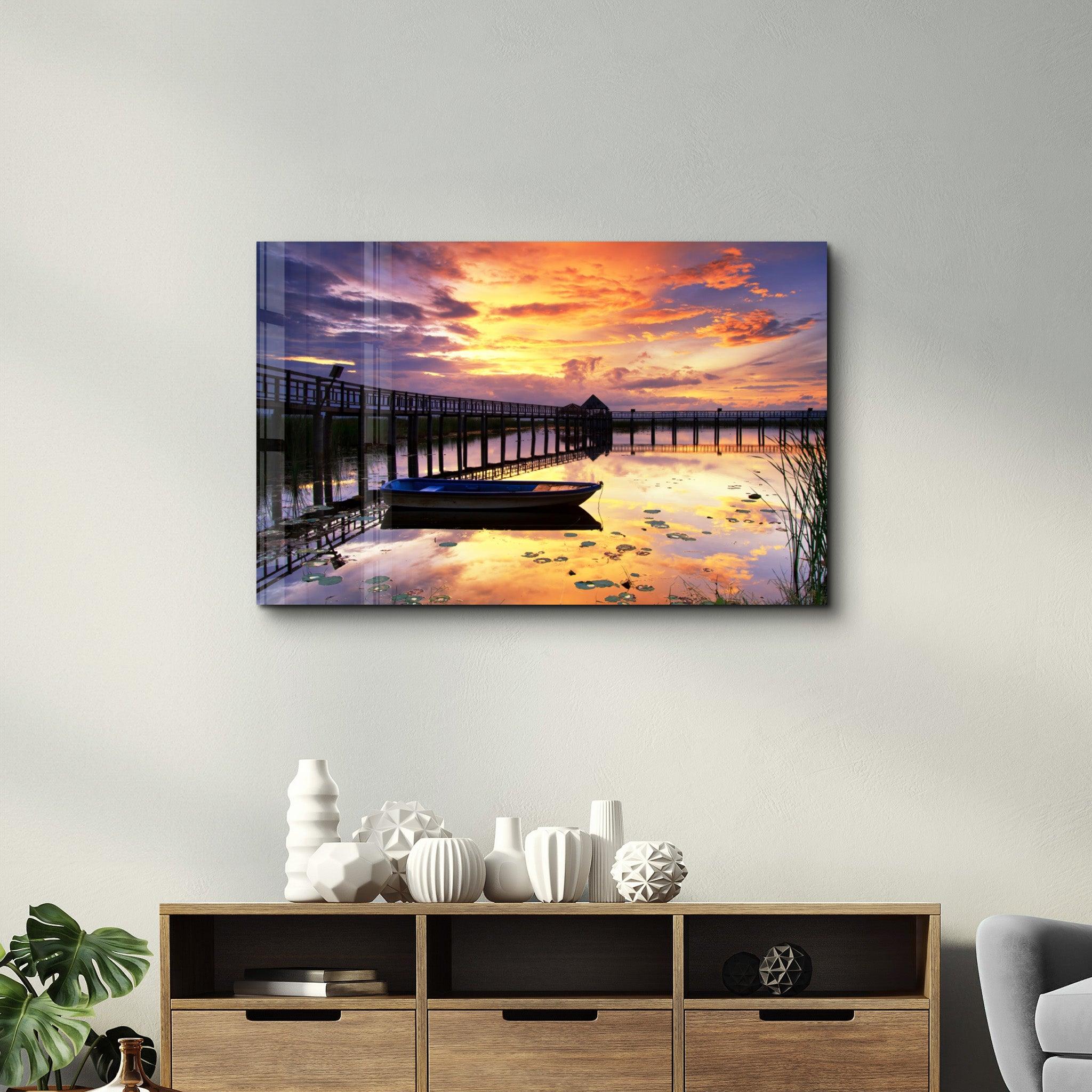 Sunset 2 | Glass Wall Art - Artdesigna