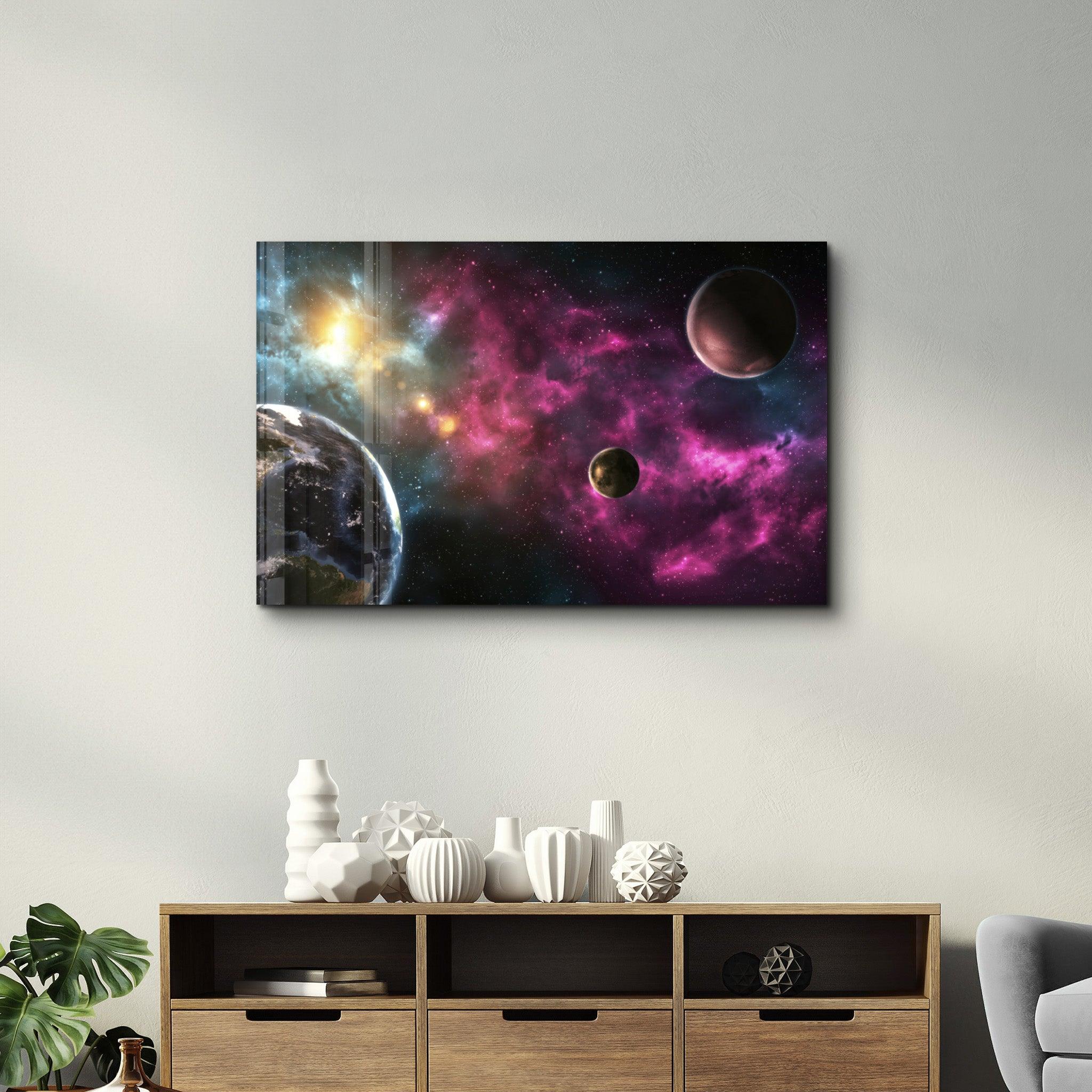 Space | Glass Wall Art - Artdesigna