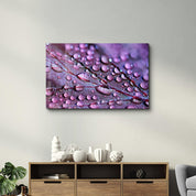 Purple Leaf | Glass Wall Art - Artdesigna