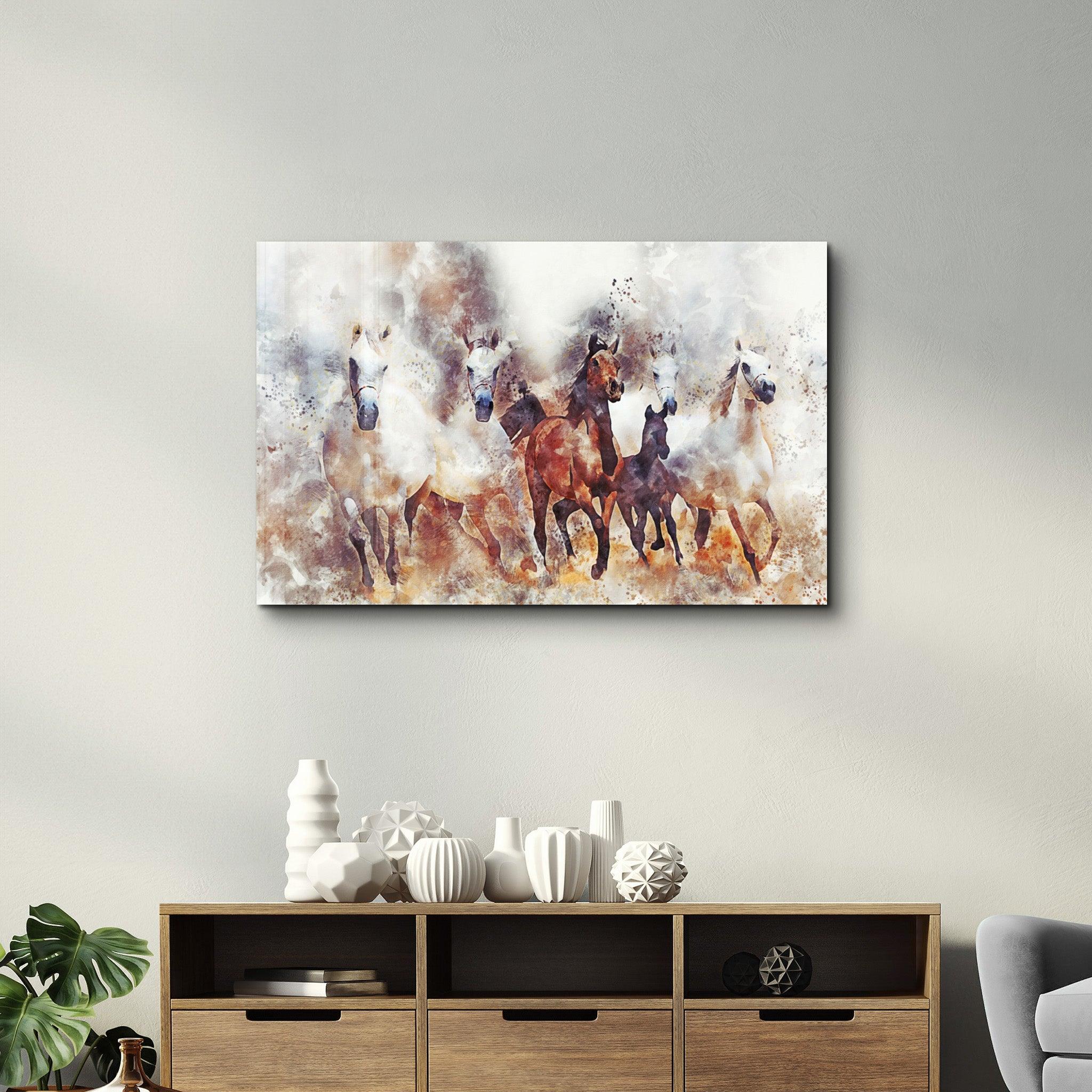 Freedom of the Wind Riders | Glass Wall Art - Artdesigna