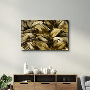 Yellow Leaf | Glass Wall Art - Artdesigna