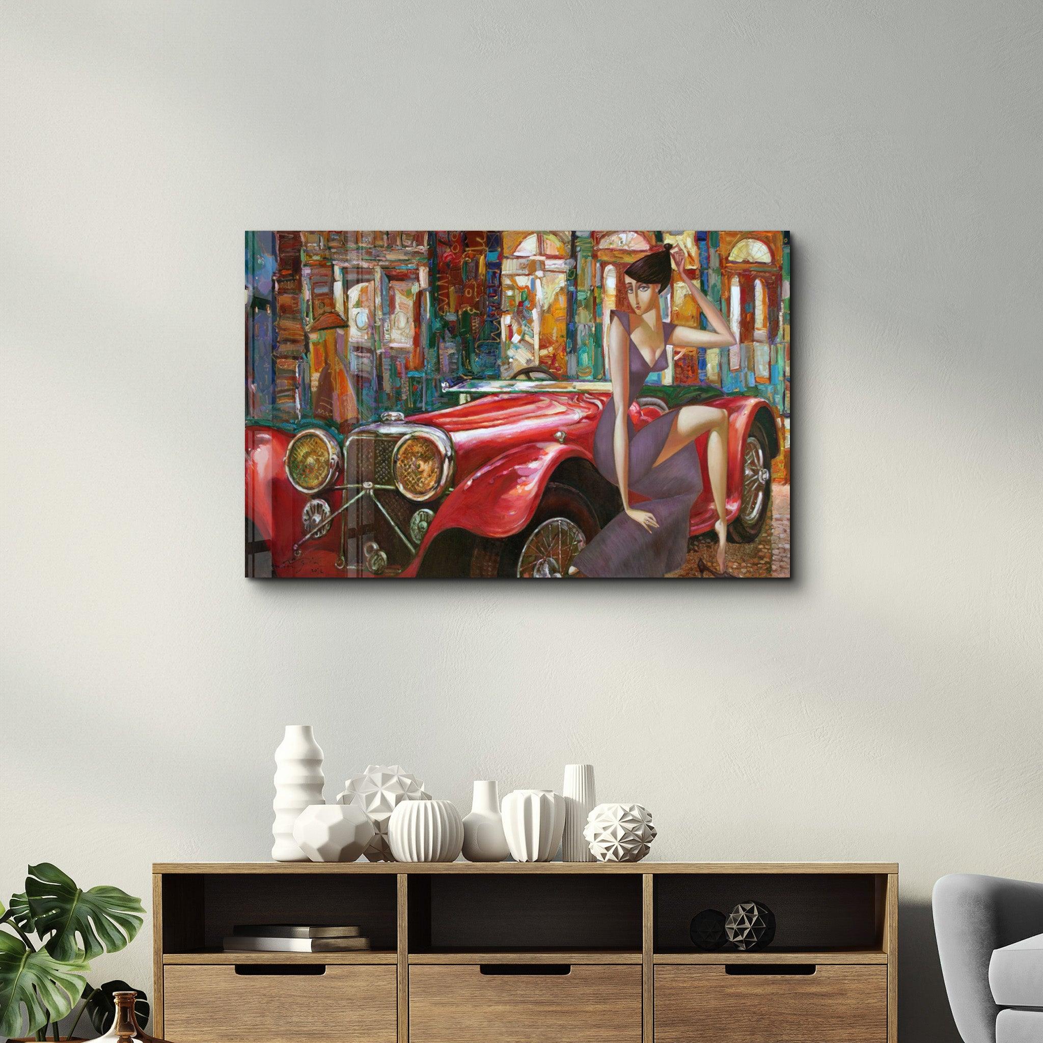 Car | Glass Wall Art - Artdesigna