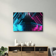 Neon Stage | Glass Wall Art - Artdesigna