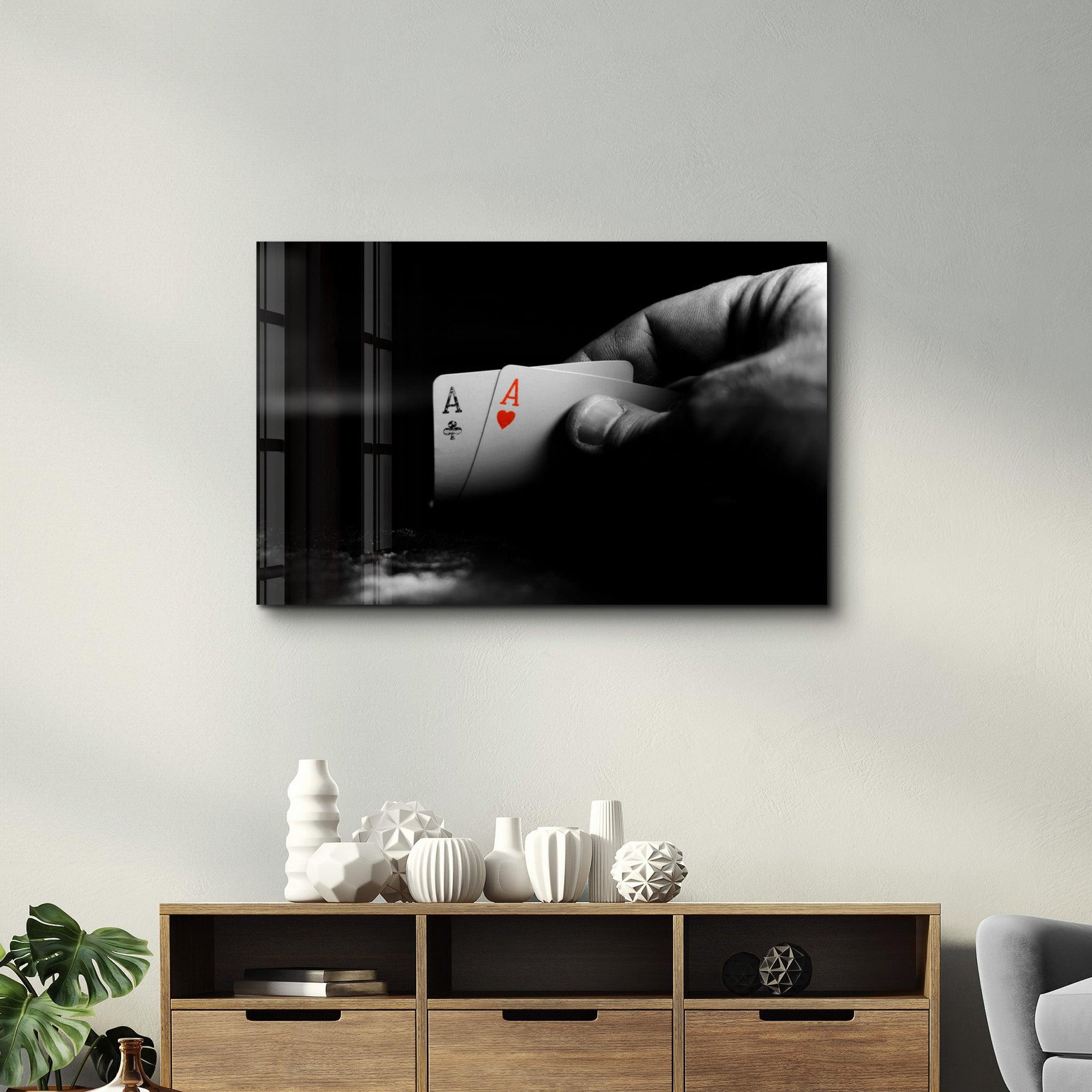 Poker | Glass Wall Art - Artdesigna