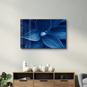 Natura Blue | Glass Wall Art - Artdesigna