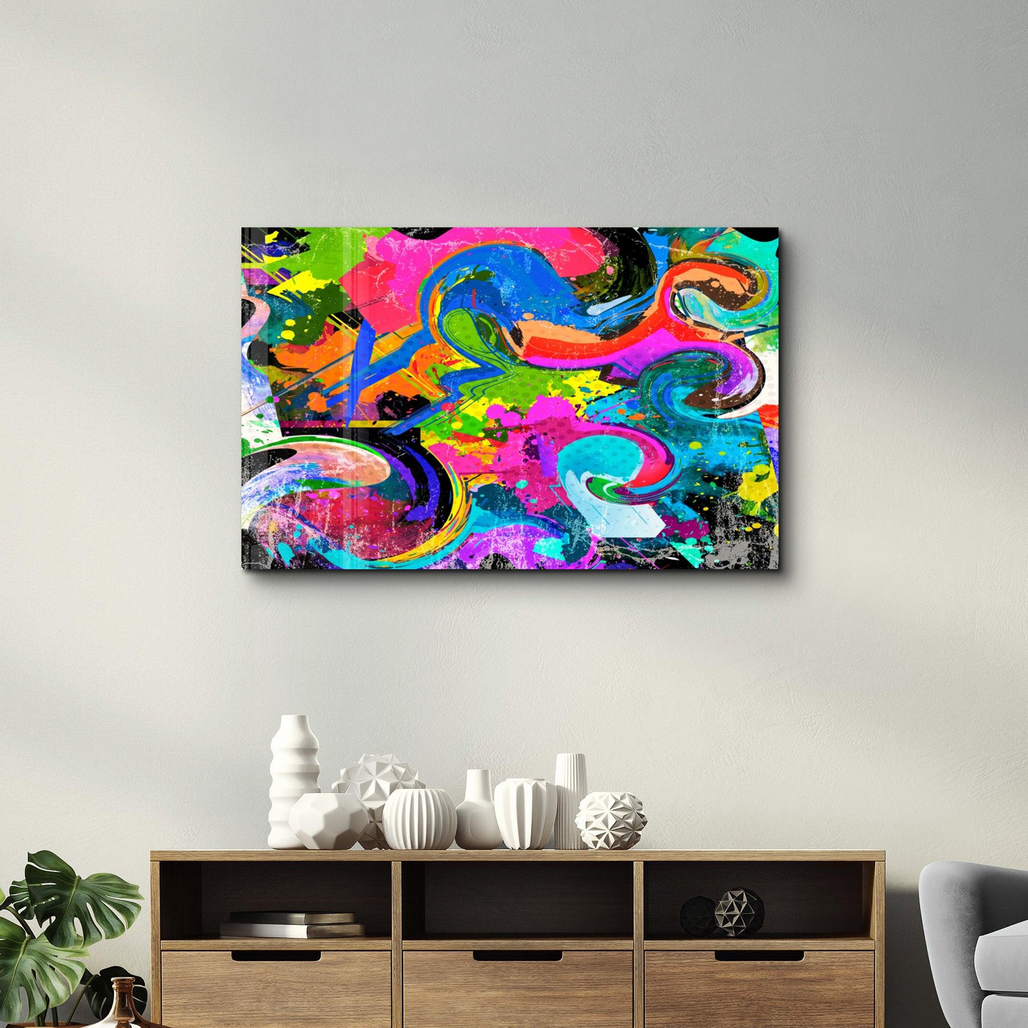 Color Mix | Glass Wall Art - Artdesigna