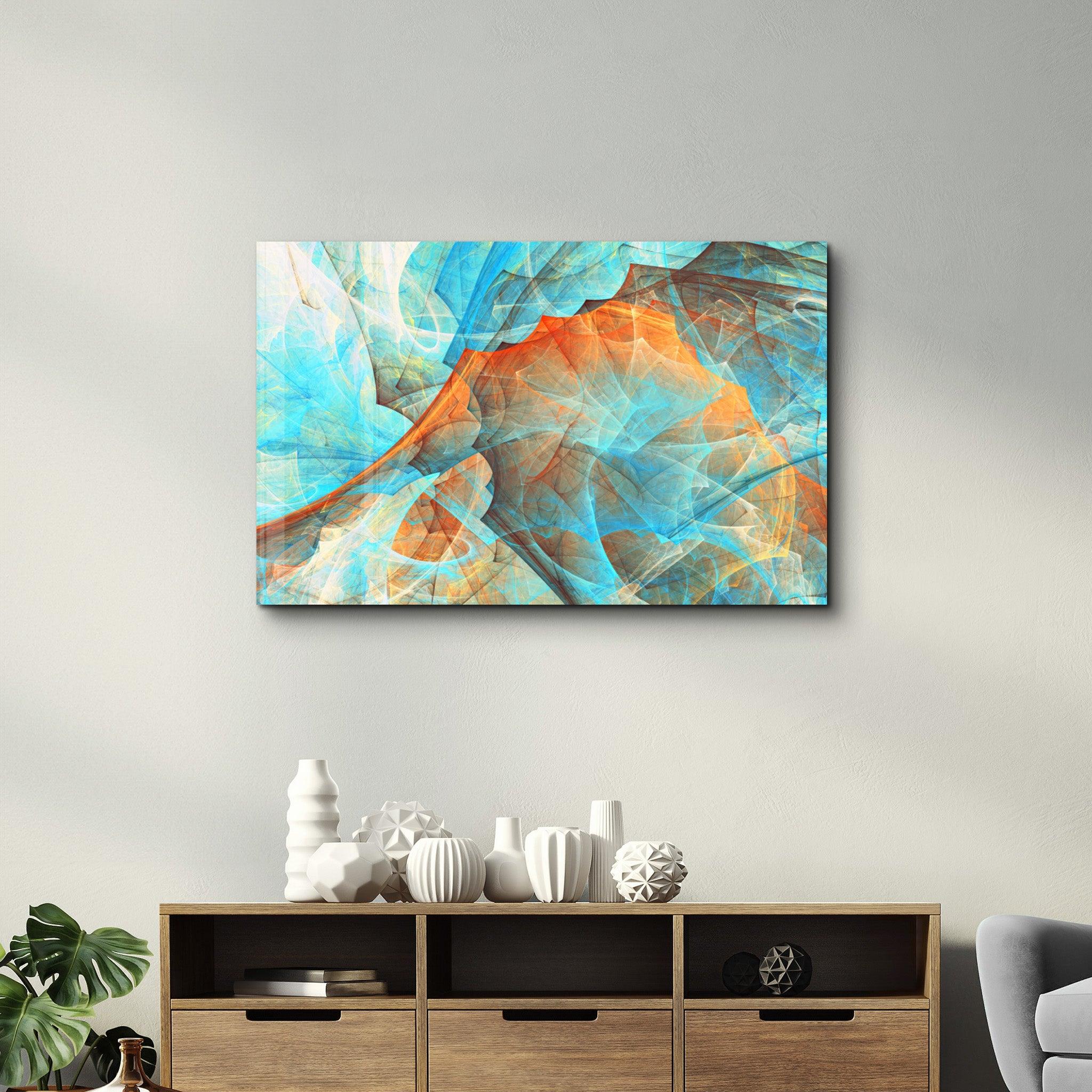 Waves of Tranquility Blue | Glass Wall Art - Artdesigna