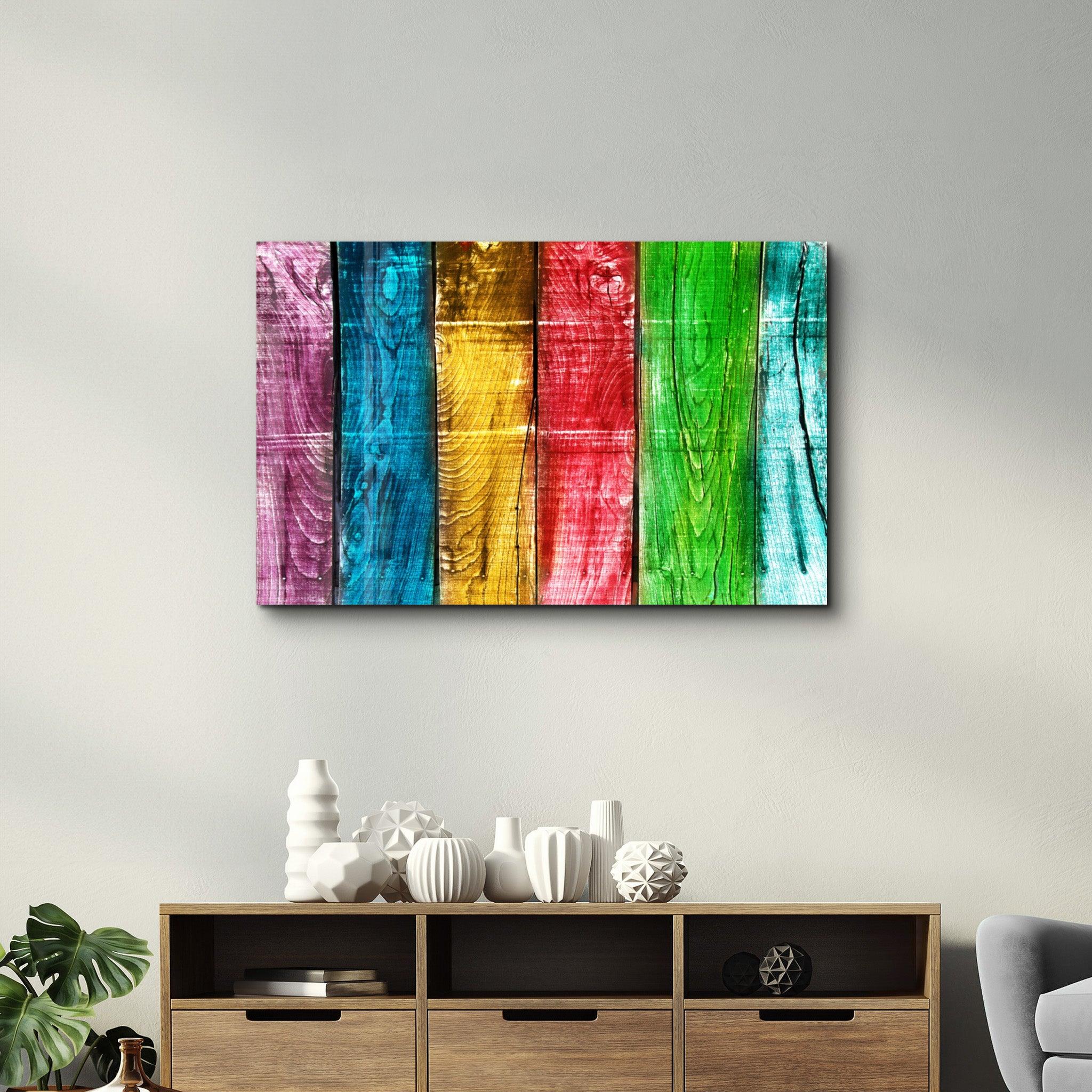 Painted Wood V2 | Glass Wall Art - Artdesigna