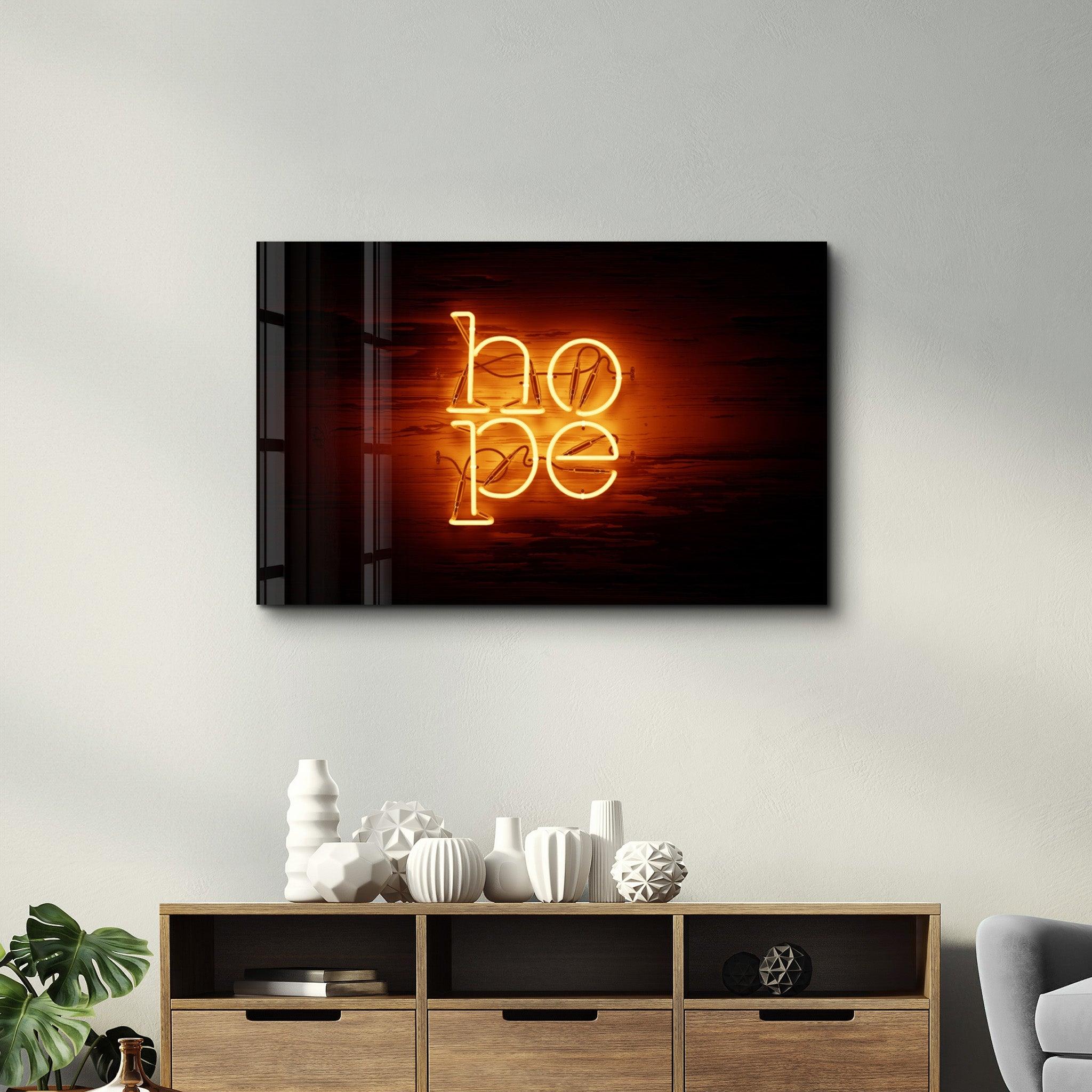 Hope | Glass Wall Art - Artdesigna