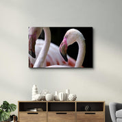 Flamingo V4 | Glass Wall Art - Artdesigna