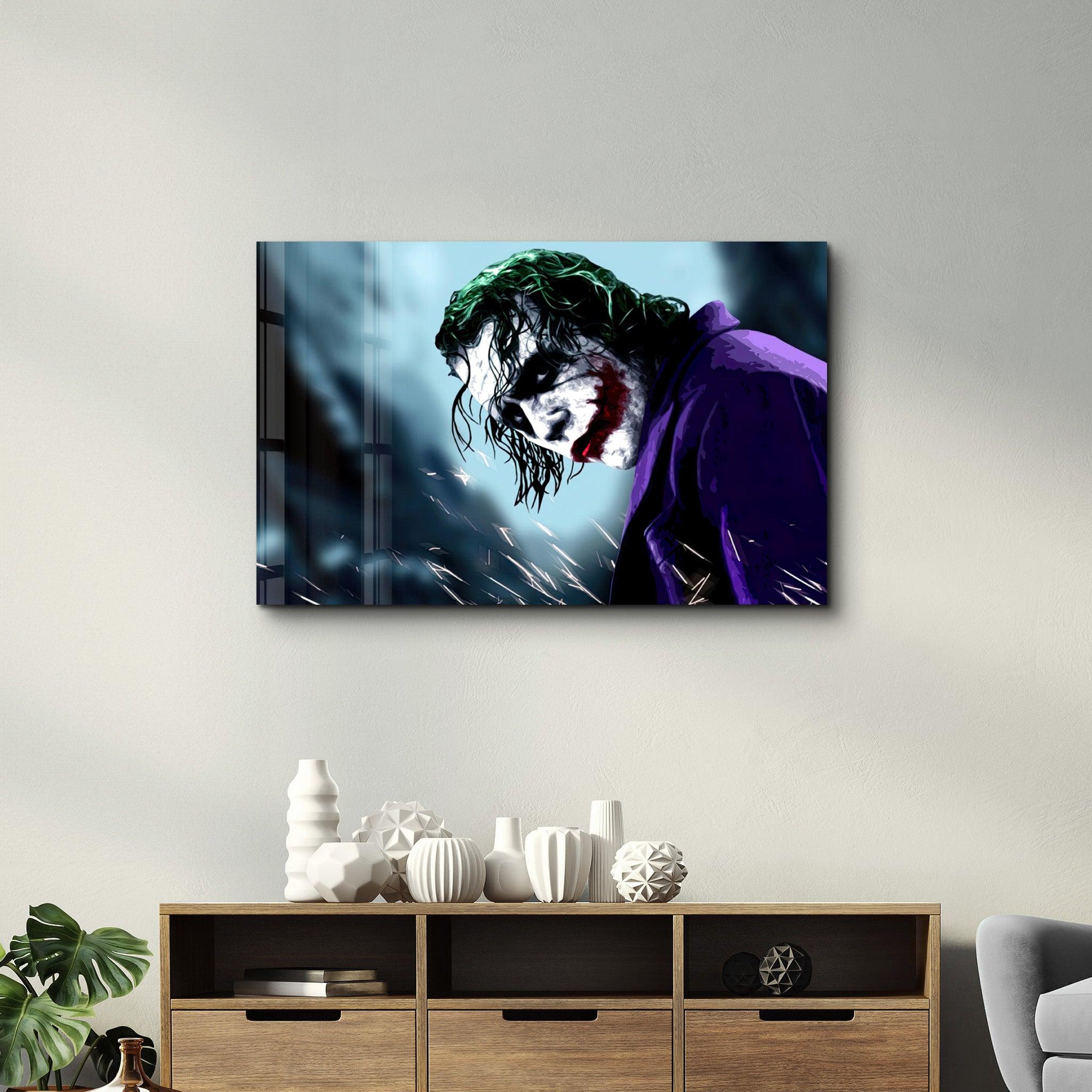 Joker V2 | Glass Wall Art - Artdesigna