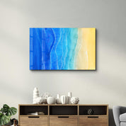 The Beach | Glass Wall Art - Artdesigna