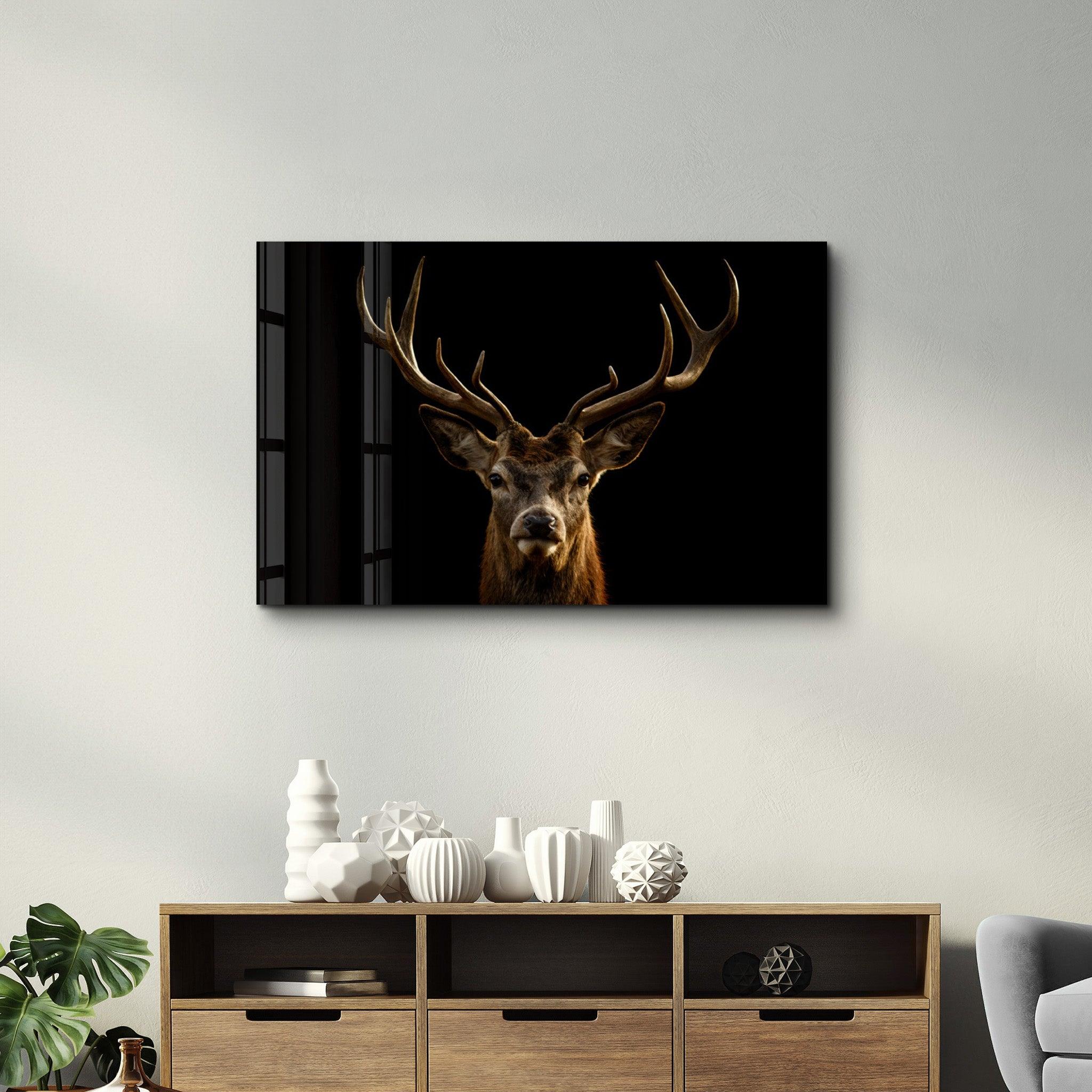 TheDeer | Glass Wall Art - Artdesigna