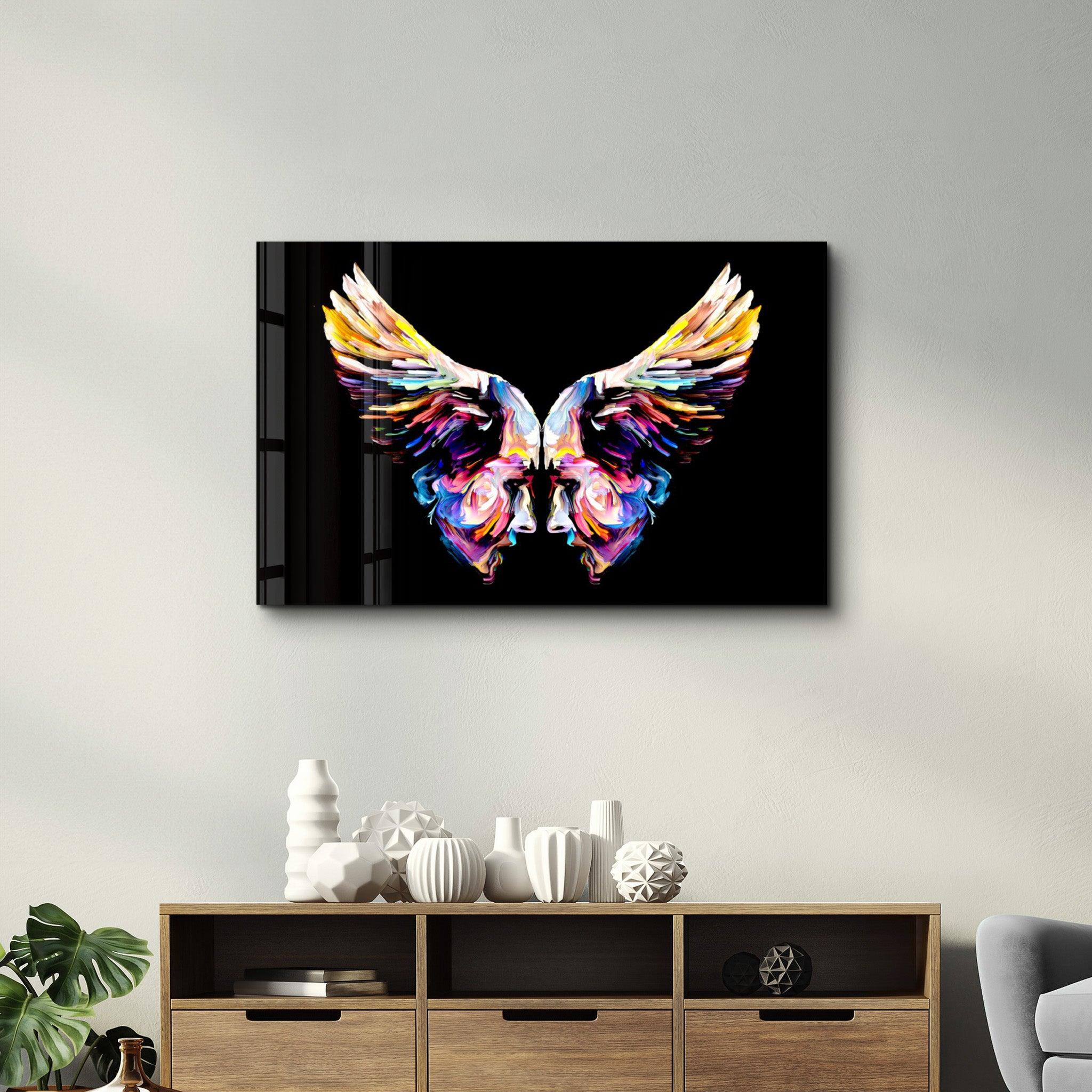 Angel Faces | Glass Wall Art - Artdesigna