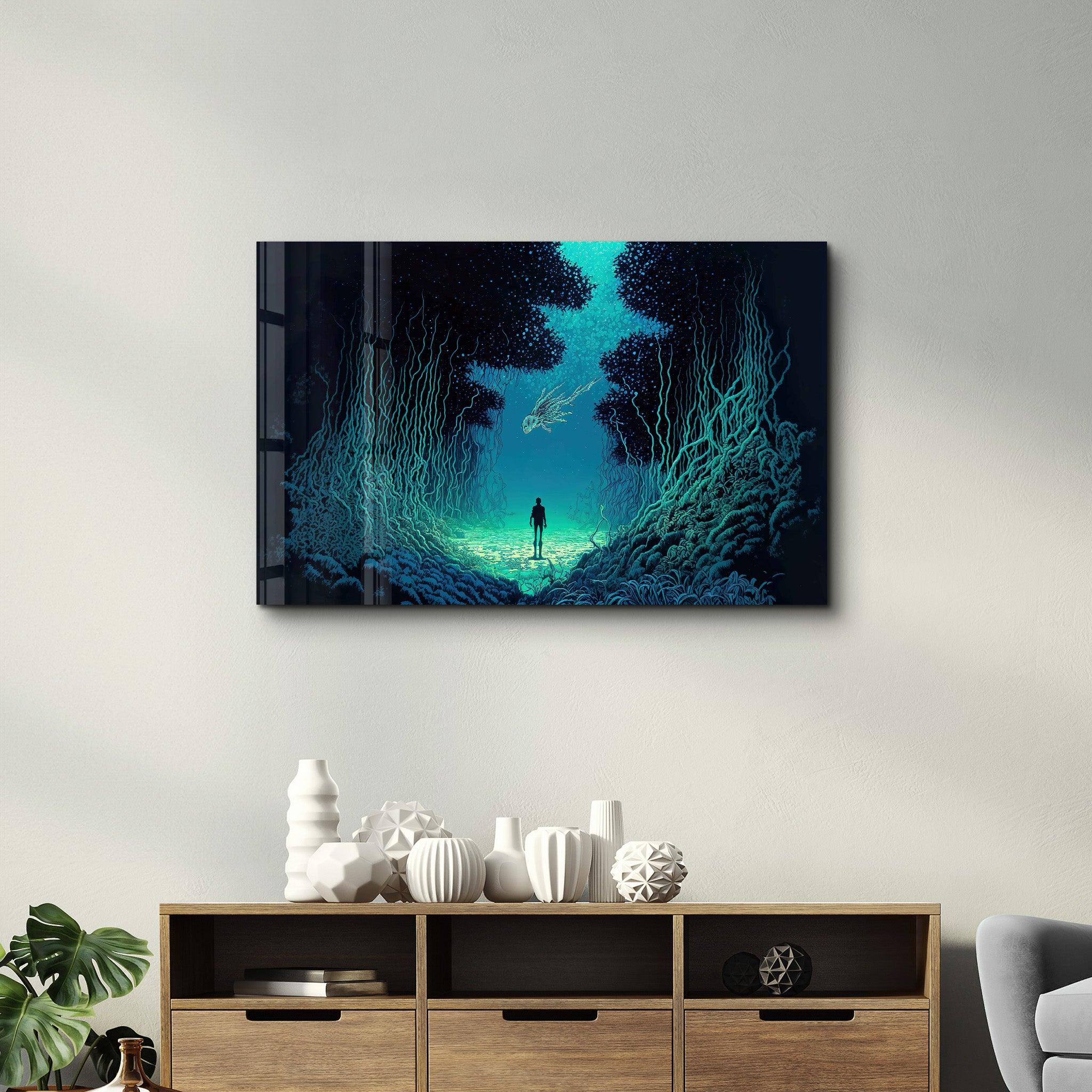 Lost at Sea | Secret World Collection Glass Wall Art - Artdesigna