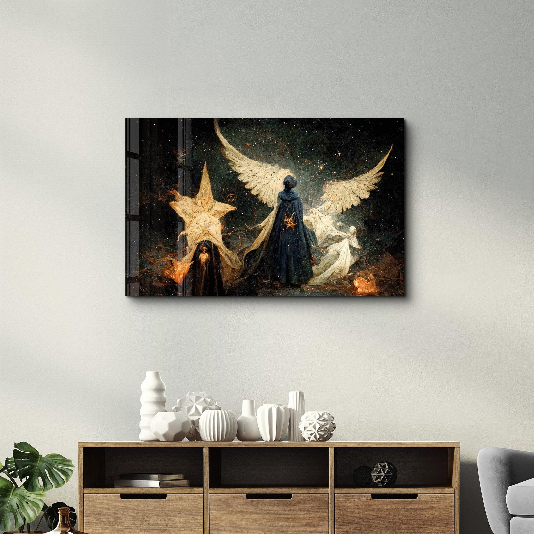 Angels of the Secret World | Secret World Collection Glass Wall Art - Artdesigna