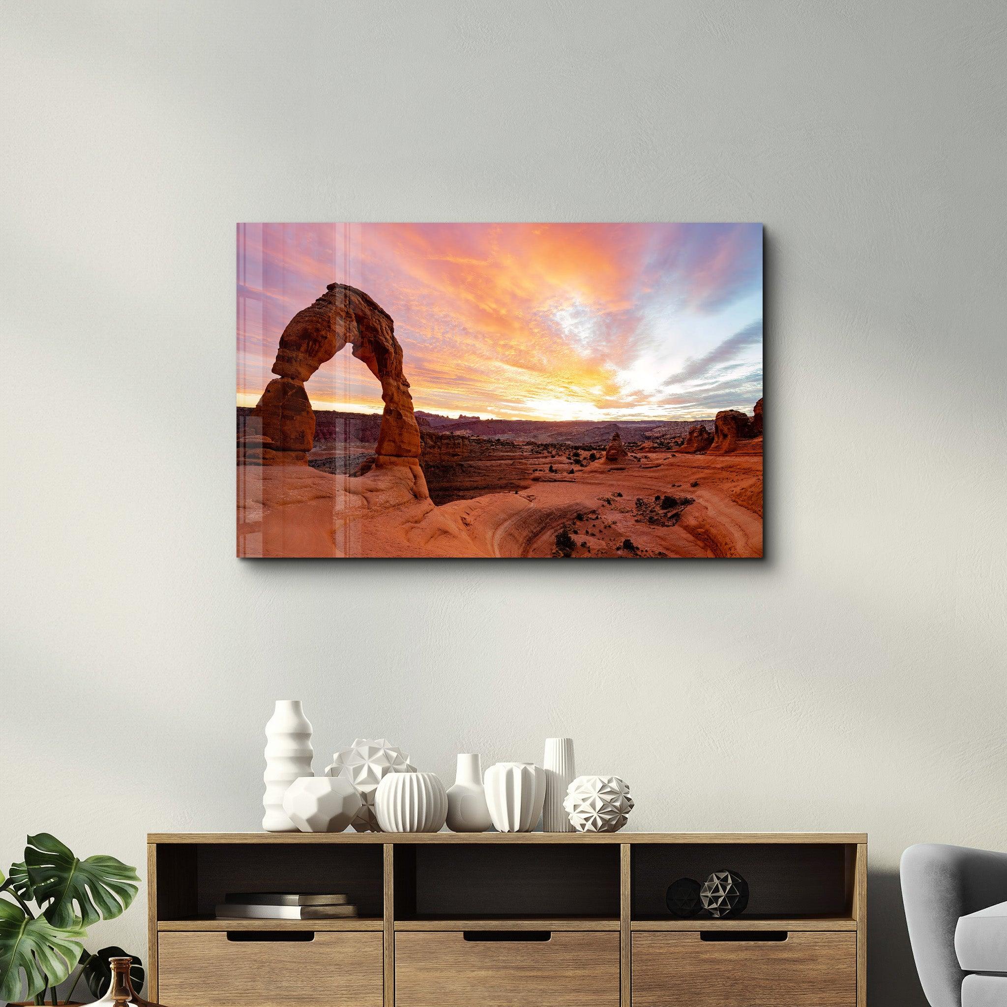 Delicate Arch | Designer's Collection Glass Wall Art - Artdesigna