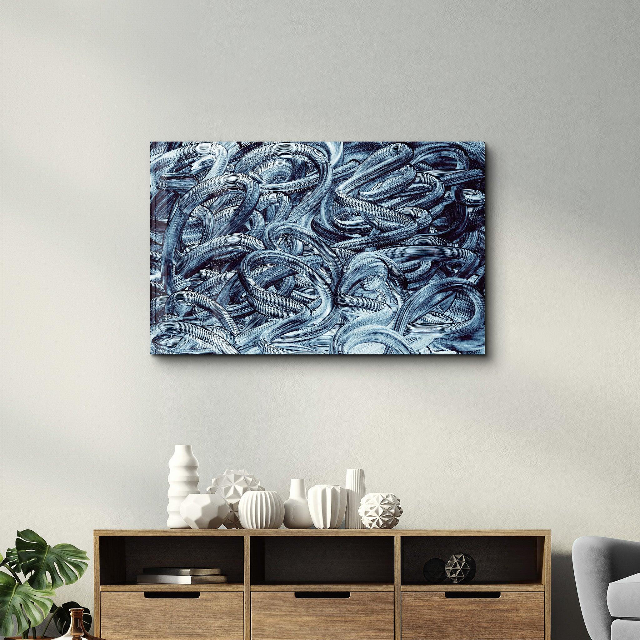 Brush Strokes | Glass Wall Art - Artdesigna