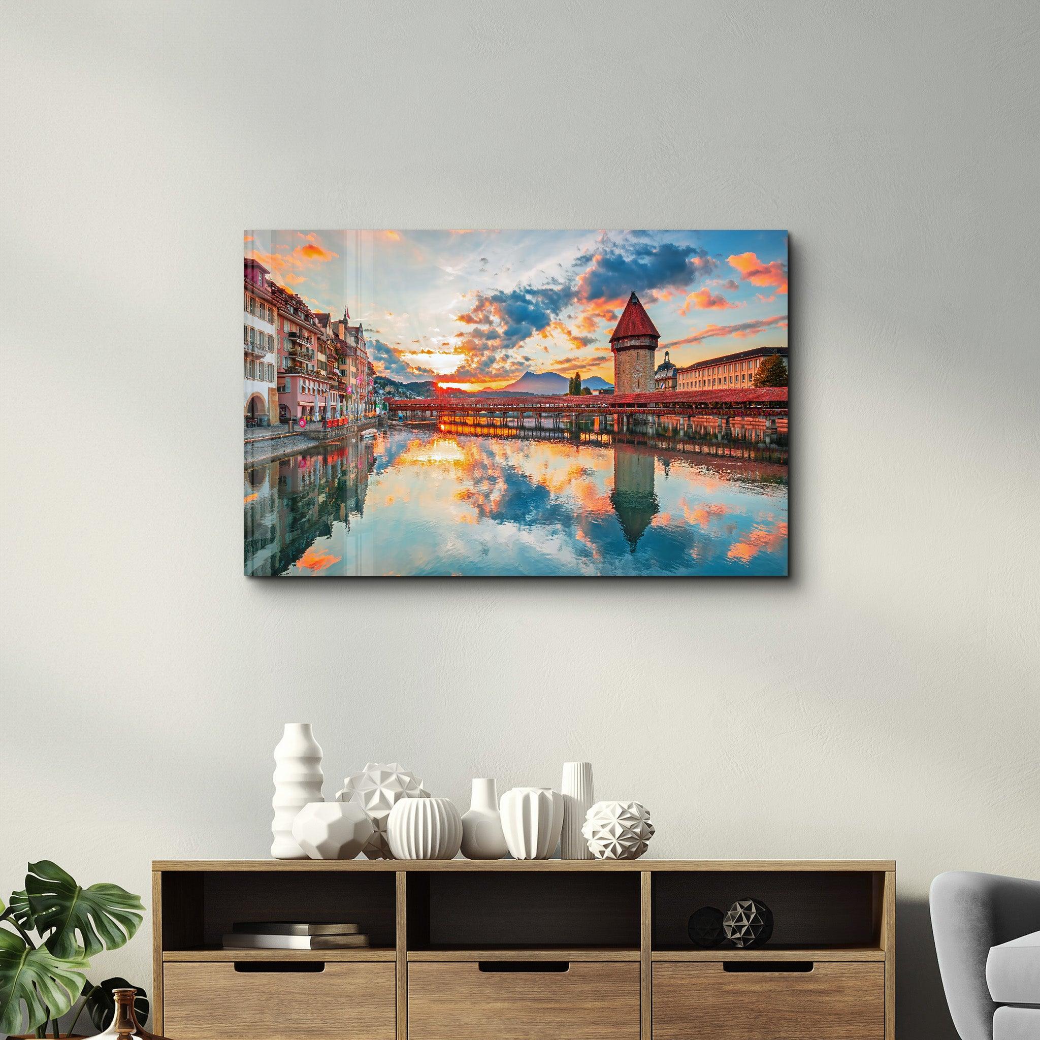 Lucerne - Switzerland | Glass Wall Art - Artdesigna