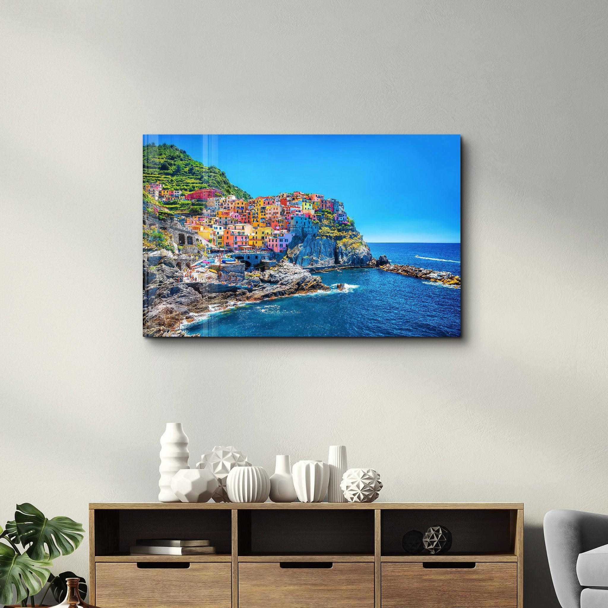 Cinque Terre Italy | Glass Wall Art - Artdesigna