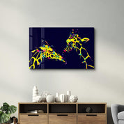 Colormix Giraffes | Glass Wall Art - Artdesigna