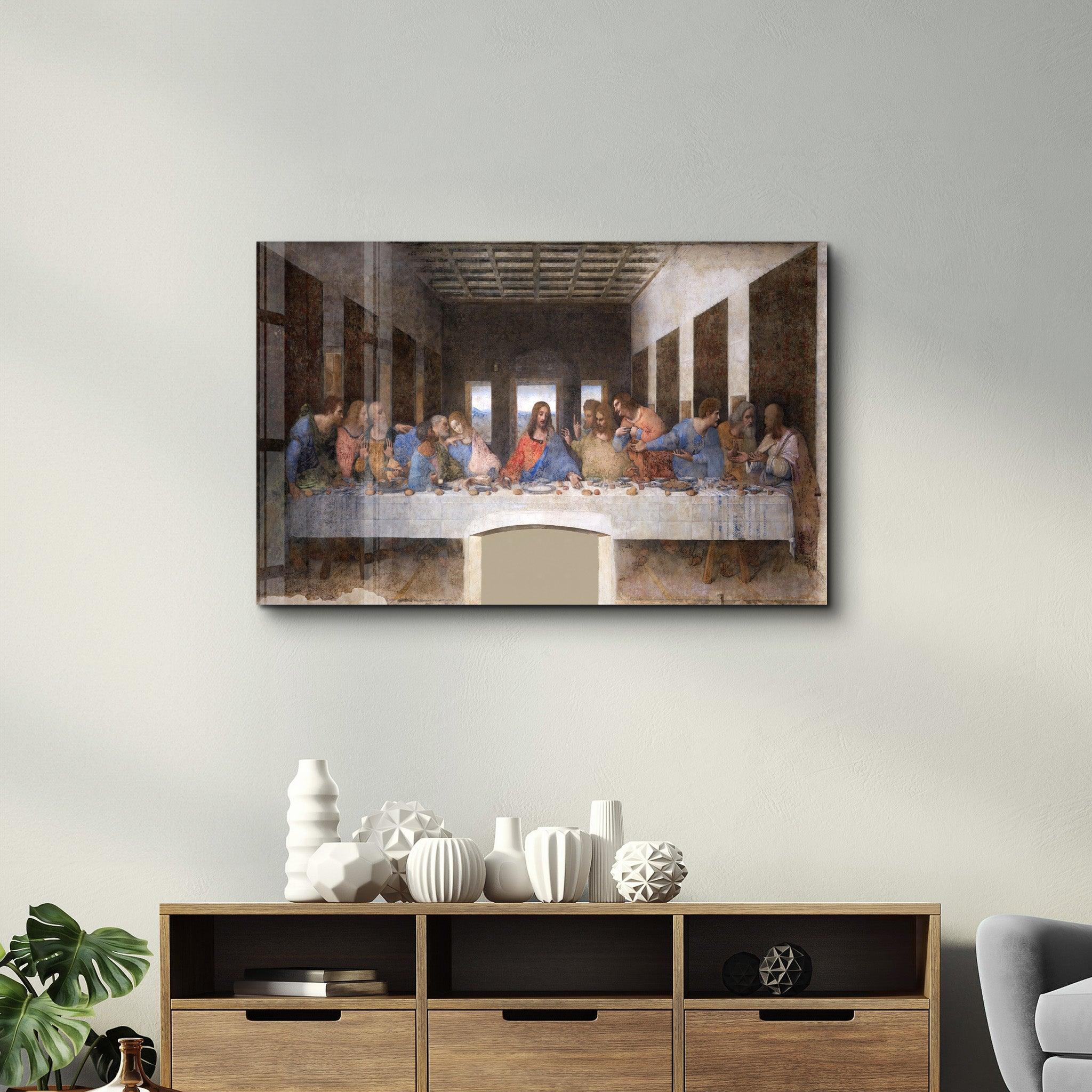 Leonardo da Vinci's The Last Supper (1495-1498) | Glass Wall Art - Artdesigna