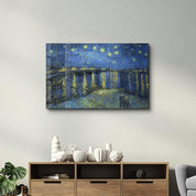 Vincent van Gogh's Starry Night Over the Rhône (1888) | Glass Wall Art - Artdesigna